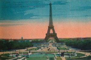 Panorama dos Jardins du Trocadéro e da Torre Eiffel, Paris, c1920 de Unbekannt