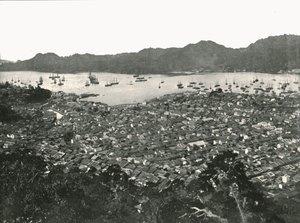 Vista panorâmica da cidade, Nagasaki, Japão, 1895. de Unbekannt