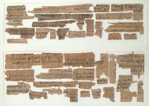 Fragmentos de papiro, copta, século VII. de Unbekannt