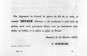 Por sentença do Conselho, de cartazes políticos franceses da Comuna de Paris, janeiro de 1871 de Unbekannt