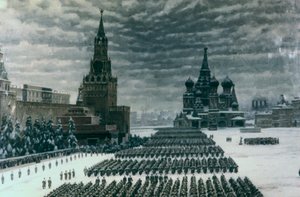 Desfile na Praça Vermelha, dezembro de 1947, Moscou, Rússia de Unbekannt