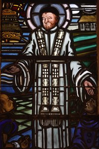 Paris, França vitral da Igreja de São Lourenço: São Vicente de Paulo, Paris, França de Unbekannt