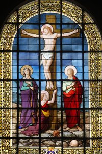 Paris, França vitral da igreja de São Roch: Cristo na cruz, Paris, França de Unbekannt