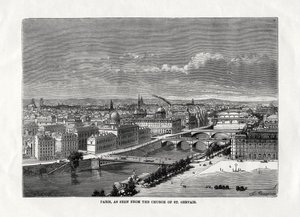 Paris, como visto da igreja de St Gervais, França, 1879 de Unbekannt