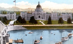 Edifícios do parlamento, victoria, columbia britânica, canadá, c1900s de Unbekannt