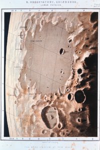Parte da superfície lunar, 1857 de Unbekannt