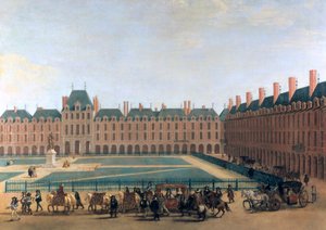 Passagem do rei e do regente, a Place Royale, c1655. de Unbekannt