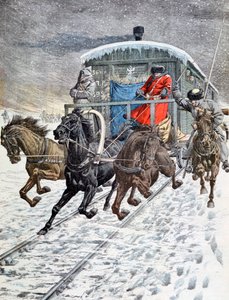 Passagem dos treinadores militares no lago baikal, Sibéria, Rússia, século XX de Unbekannt