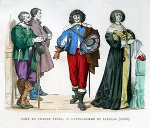 Camponeses, um cavalheiro e uma dama, 1635 1882-1884 de Unbekannt