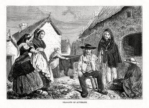 Camponeses de Auvergne, França, século XIX de Unbekannt