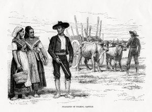 Camponeses de Toledo, Castilla-La Mancha, Espanha, 1879 de Unbekannt