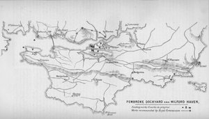 Pembroke Dockyard e Milford Haven, 1884 de Unbekannt