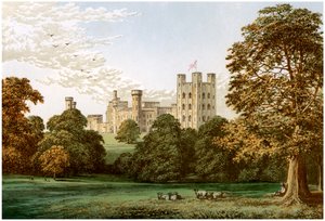Castelo de Penrhyn, Caernarvonshire, País de Gales, casa de Lord Penrhyn, c1880 de Unbekannt