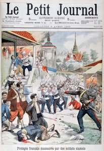 Pessoas sob proteção francesa massacradas por soldados siameses, Siam, 1903 de Unbekannt