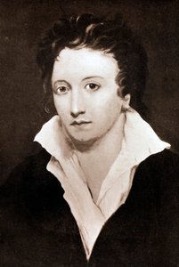 Percy Bysshe Shelley, poeta romântico inglês, século XIX de Unbekannt