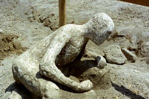 Pessoa morta pela erupção de Pompéia, 79 dC de Unbekannt