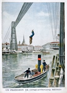 Pessoa mergulha 55 metros de Portside, Rouen, 1901 de Unbekannt