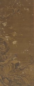 Faisões e flores de ameixeira cobertas de neve, dinastia Ming ou Qing, século XV-XVIII. de Unbekannt