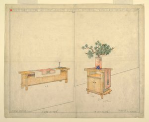 Piano Bench and Taboret, Henry J. Allen Residence, Wichita, KA, 1917 de Unbekannt