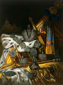 Imagem da regalia imperial russa, 1856. de Unbekannt