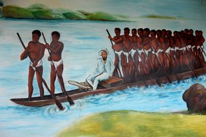 Pierre Savorgnan de Brazza pintando Brazzaville Congo de Unbekannt