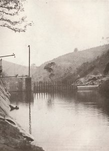 Barragem de desvio de Pirahy, a montante do Rio Light and Power Works, 1914 de Unbekannt