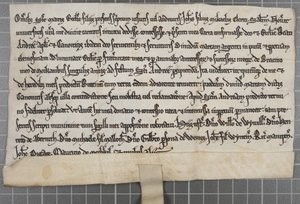Pittance escreve: Carta concedendo esmolas à Igreja de Santo André Apóstolo de Unbekannt