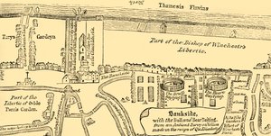 Plano de Bankside, no início do século XVII, c1878. de Unbekannt
