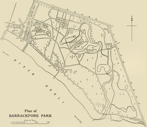 Plano de Barrackpore Park, 1925. de Unbekannt