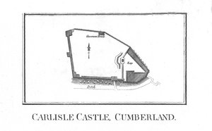Planta do castelo de Carlisle, Cumberland, final do século XVIII de Unbekannt