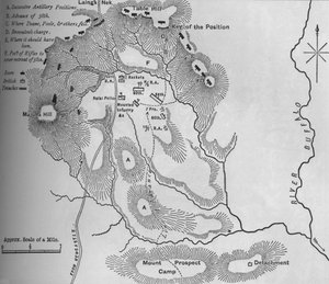 Plano da Batalha de Laings Nek 28 de janeiro de 1881, c1880s de Unbekannt