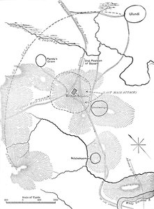 Plano da Batalha de Ulundi, 4 de julho de 1879, c1880 de Unbekannt