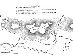Plano da luta na montanha Inhlobane, 28 de março de 1979, c1880 de Unbekannt