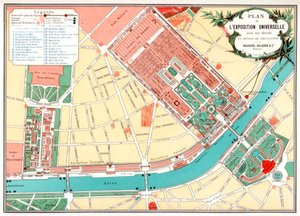 Plano da Exposição Universal, Paris, 1889 de Unbekannt