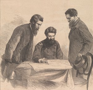 Planejando a captura de Booth e Harold, 1865. de Unbekannt