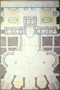 Planos para a transformação de Versalhes, França, 1780 de Unbekannt