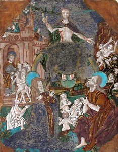 Placa com o Juízo Final, francês, ca. 1500. de Unbekannt