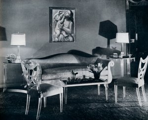 Móveis de acrílico no interior dos anos 40, 1941 de Unbekannt