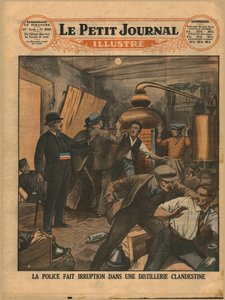 Ataque policial a uma destilaria ilícita, 1930. de Unbekannt
