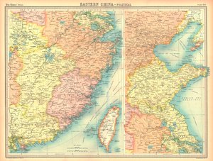 Mapa político da China Oriental. de Unbekannt