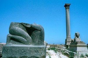 Pompeys Pillar, Alexandria, Egito de Unbekannt