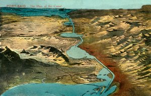 Port-Said - O plano do canal, c1918-c1939. de Unbekannt