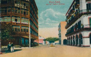 Port-Said. Rua de lEastern Exchange, c1900 de Unbekannt