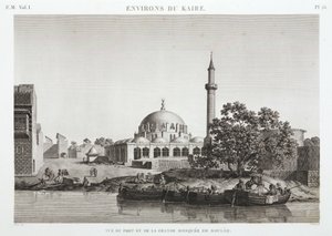 Porto e Grande Mesquita de Boulaq, Cairo, Egito, c 1798 de Unbekannt