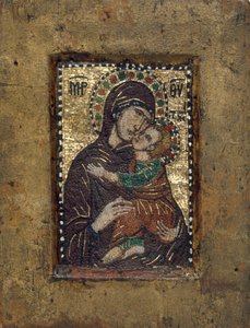 Ícone portátil com a Virgem Eleousa, Bizantina, no início do século 1300. de Unbekannt