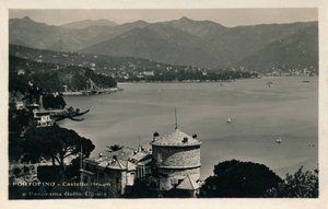 Portofino - Castelo de Braun e Panorama Golfo Tigulio, c1900. de Unbekannt