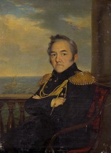 Retrato do Almirante Mikhail Lazarev 1788-1851, meados do século XIX de Unbekannt
