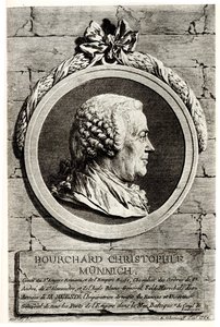 Retrato do conde Burkhard Christoph von Münnich 1683-1767 de Unbekannt