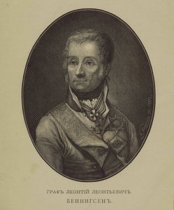 Retrato do conde Levin Leonty agosto Theophil von Bennigsen 1745-1826 de Unbekannt