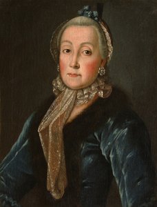 Retrato da condessa Anna Danilovna Trubetskaya 1710-1780, née Drutskaya-Sokolinskaya, segunda metade do 18º cen.